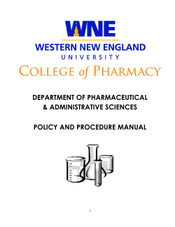 Policy and Procedure Manual - Western New England University