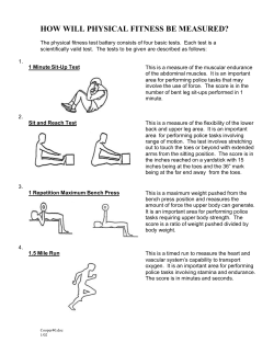 how will physical fitness be measured?