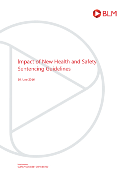 Impact of New Health and Safety Sentencing Guidelines