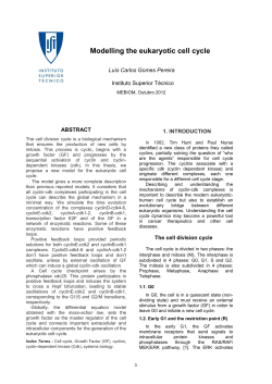 Modelling the eukaryotic cell cycle