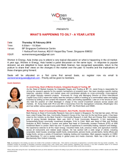 Oil Talk Invitation &ndash; 18 Feb 16