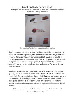 Quick and Easy Picture Cards