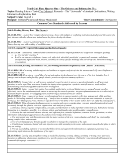 ELA 9th grade Q1 unit - MSAD15PerformanceBasedEducation
