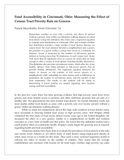 Food Accessibility in Cincinnati, Ohio: Measuring