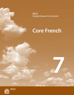 Core French - Publications Centre