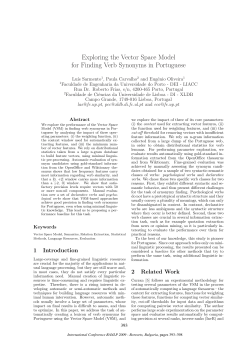 Exploring the Vector Space Model for Finding Verb Synonyms in
