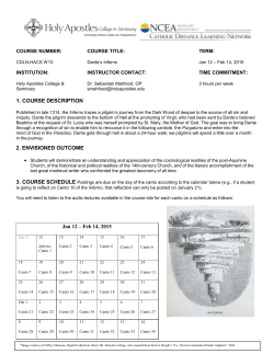 Dante`s Inferno - Catholic Distance Learning Network