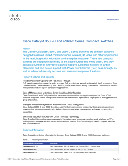 Cisco Catalyst 3560-C and 2960-C Series Switches