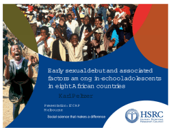 Early sexual debut and associated factors am ong in