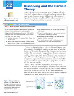 Dissolving and the Particle Theory