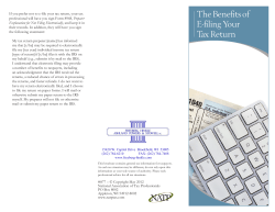 The Benefits of E-filing Your Tax Return