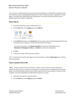 Microsoft PowerPoint 2010: Insert a Picture or Clip Art Insert clip art
