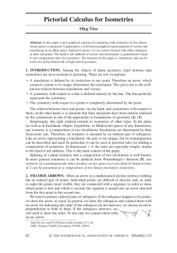 Pictorial Calculus for Isometries