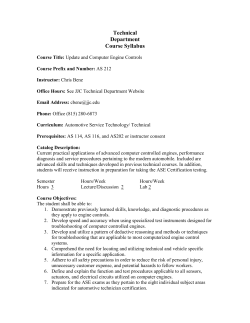 Technical Department Course Syllabus