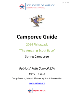 Camporee Guide - Patriots` Path Council