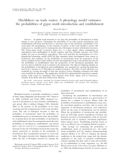 Hitchhikers on trade routes: A phenology model estimates the