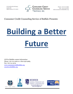 Building A Better Future PDF - Consumer Credit Counseling Service
