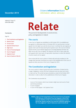 December 2014 The courts The Constitution and legislation