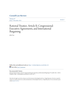 Rational Treaties: Article II, Congressional