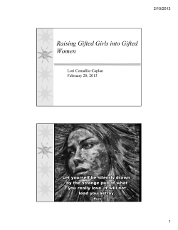 Raising Gifted Girls into Gifted Women