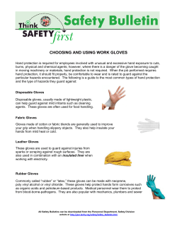 choosing and using work gloves