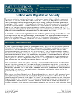 Online Voter Registration Security