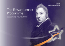 The Edward Jenner Programme - South West Leadership Academy