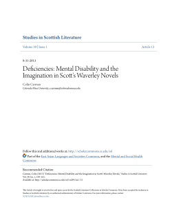 Mental Disability and the Imagination in Scott`s Waverley Novels