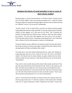 Analyzes the theme of racial prejudice in two or more of short stories