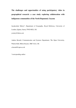 The challenges and opportunities of participatory video in