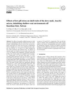 Effects of low-pH stress on shell traits of the dove