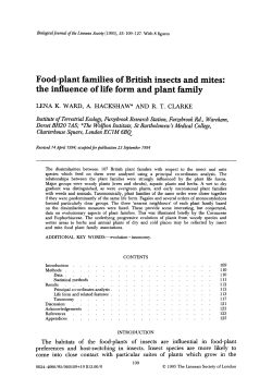 the influence of life form and plant family