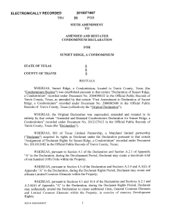 ELECTRONICALLY RECORDED TRV STATE OF TEXAS COUNTY