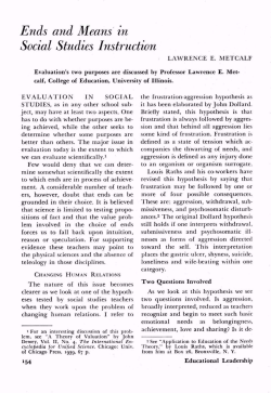 Ends and Means in Social Studies Instruction