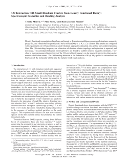 CO Interaction with Small Rhodium Clusters from Density Functional