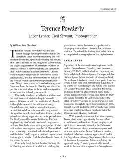 Terence Powderly: Labor Leader, Civil Servant