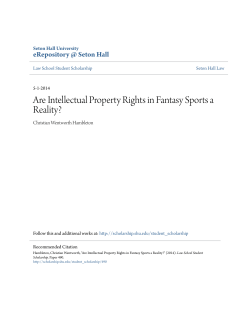 Are Intellectual Property Rights in Fantasy Sports a Reality?