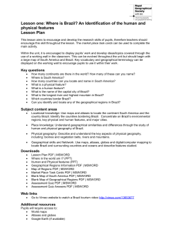 Lesson one: Where is Brazil?