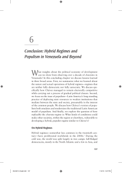 Conclusion: Hybrid Regimes and Populism in Venezuela and Beyond