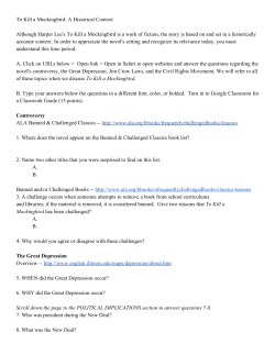 To Kill a Mockingbird: A Historical Context Although Harper Lee`s To