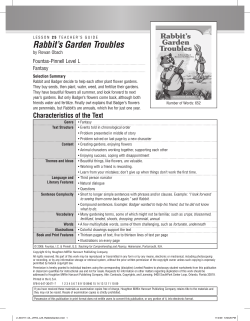 Rabbit`s Garden Troubles - Houghton Mifflin Harcourt