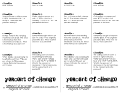 Percent of Change Percent of Change