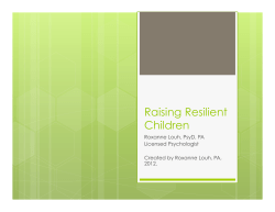 "Raising Resilient Children" presentation