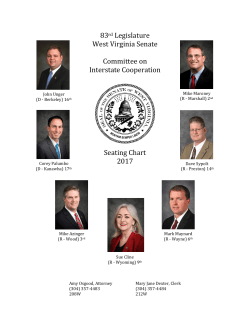 83rd Legislature West Virginia Senate Committee on Interstate