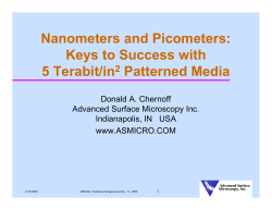 Nanometers and Picometers - Advanced Surface Microscopy