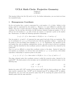 UCLA Math Circle: Projective Geometry