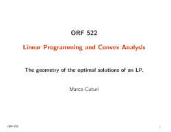 The Geometry of the Solutions of a Linear Program