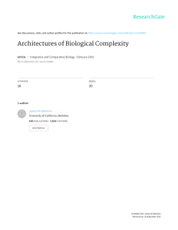 Architectures of Biological Complexity
