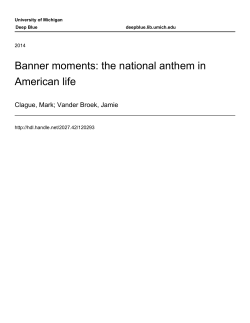 Banner moments: the national anthem in American life