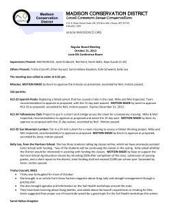 Local Common Sense Conservation